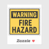 Warning Fire Hazard  シール (シート)
