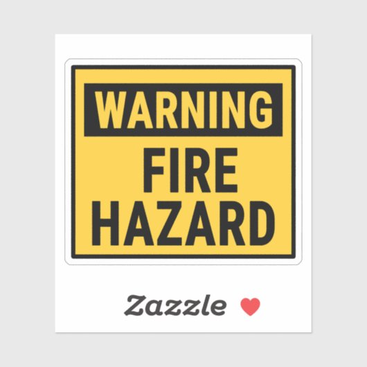 Warning Fire Hazard  シール (シート)