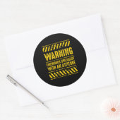 Warning Fireworks Specialist Pyro Pyrotechnic Gift ラウンドシール (封筒)