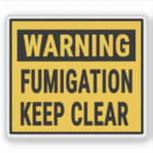 Warning Fumigation Keep Clear シール (正面)