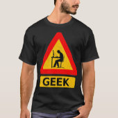 Warning Geek Computer Science Nerd Funny Street Ro Tシャツ (正面)