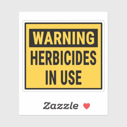 Warning Herbicides In Use  シール (シート)