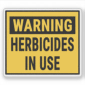 Warning Herbicides In Use  シール (正面)