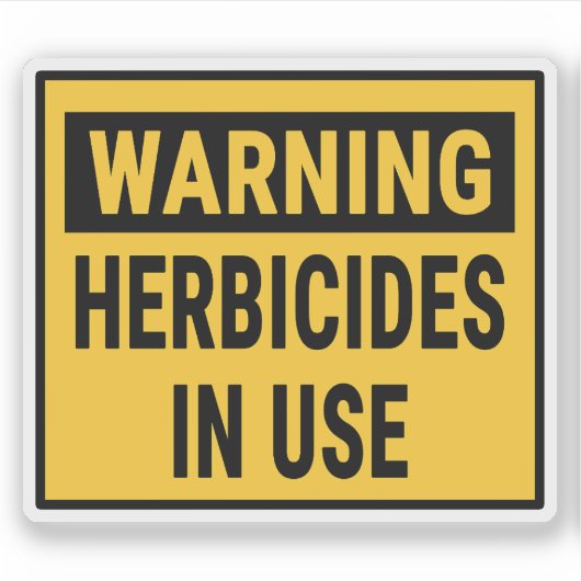 Warning Herbicides In Use  シール (正面)
