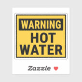 Warning Hot Water  シール (シート)