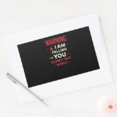 Warning I Am Falling For You | Cool Statement 長方形シール (封筒)