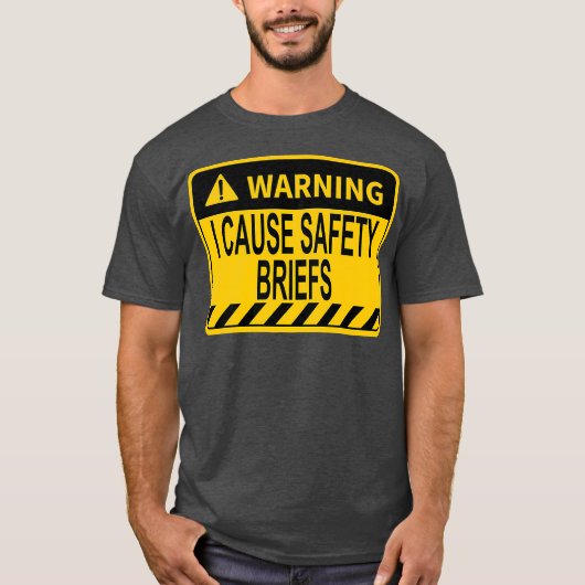 Warning I Cause Safety Briefs Funny EMS Fire Tシャツ (正面)