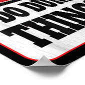 Warning I Do Dumb Things - Sarcasm Stud Stuff Them ポスター (角)