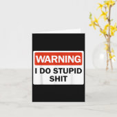 Warning I Do Stud Funny Warning I Do Stud カード (黄色い花)