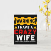 Warning I Have A Crazy Wife  カード (黄色い花)