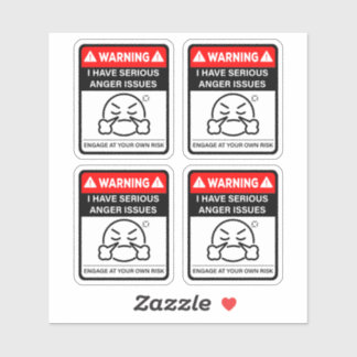 Warning I Have Serious Anger Issues Vinyl Stickers シール