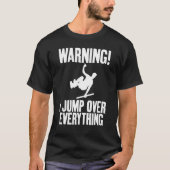 Warning I Jump Over Everything Gag Free running Ap Tシャツ (正面)