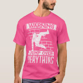 Warning I Jump Over Everything Parkour Tシャツ (正面)