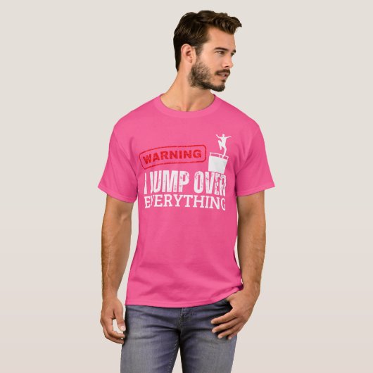 Warning I Jump Over Everything Parkour Tシャツ (正面フル)