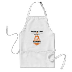 Warning I May Spontaneously Talk Trains Enthusiast スタンダードエプロン