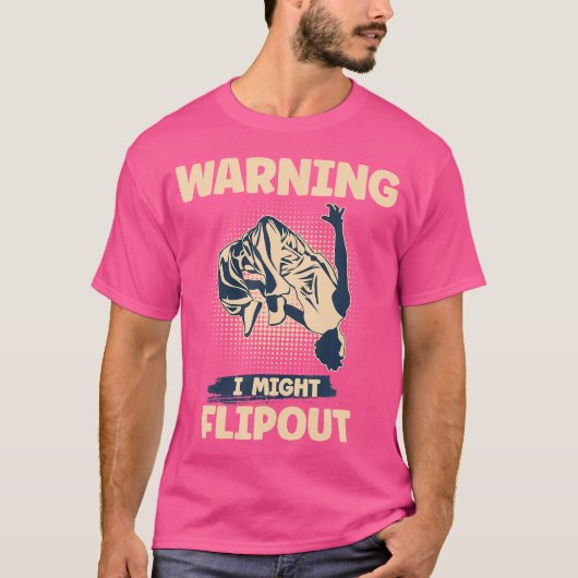 Warning I Might Flipout Freerunning Parkour Tシャツ (正面)