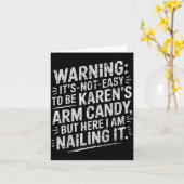 Warning It's Noteasy To Be Karen's Arm Candy  カード (黄色い花)
