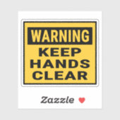 Warning Keep Hands Clear  シール (シート)