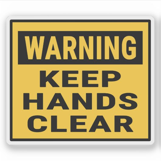 Warning Keep Hands Clear  シール (正面)