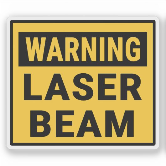 Warning Laser Beam シール (正面)