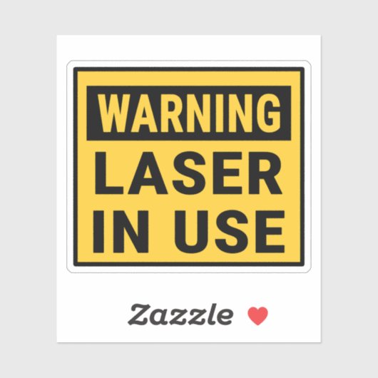 Warning Laser In Use  シール (シート)