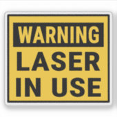 Warning Laser In Use  シール (正面)