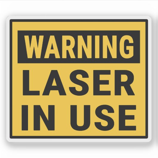 Warning Laser In Use  シール (正面)