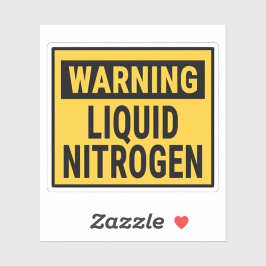 Warning Liquid Nitrogen  シール (シート)