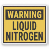 Warning Liquid Nitrogen  シール (正面)