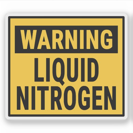 Warning Liquid Nitrogen  シール (正面)