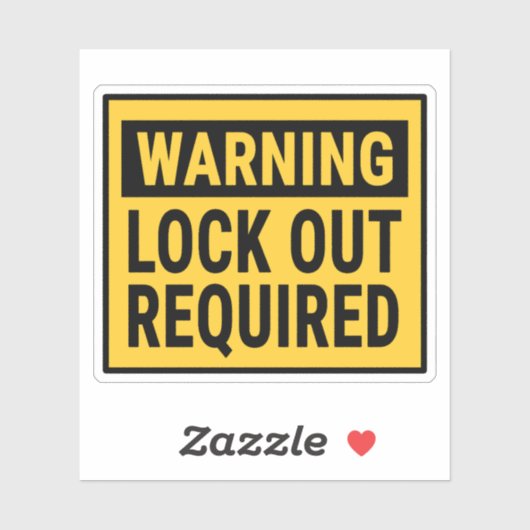 Warning Lock Out Required  シール (シート)