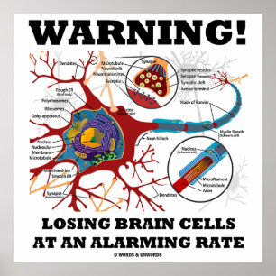 Warning! Losing Brain Cells At An Alarming Rate ポスター