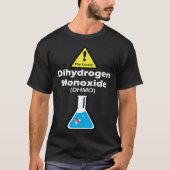 Warning may contain DHMO  Science Teacher H2O Pun Tシャツ (正面)