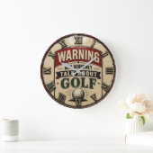 Warning May Randomly Talk About Golf ラージ壁時計 (ホーム)