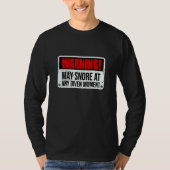Warning May Snore At Any Given Moment Mens Tシャツ (正面)