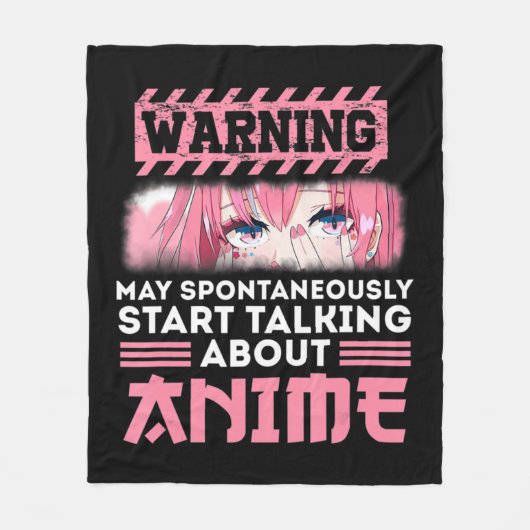 Warning May Spontaneously Start Talking About Anim フリースブランケット (正面)