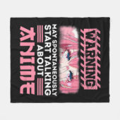 Warning May Spontaneously Start Talking About Anim フリースブランケット (正面(横))