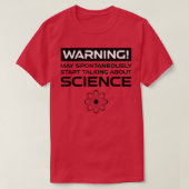 Warning May Spontaneously Start Talking About Scie Tシャツ (デザイン正面)
