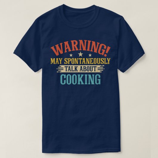 warning may spontaneously talk about cooking 614 tシャツ (デザイン正面)