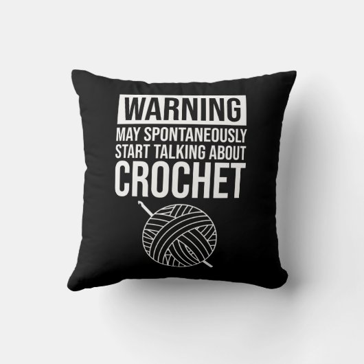 Warning - May Start Talking About Crochet クッション (裏面)