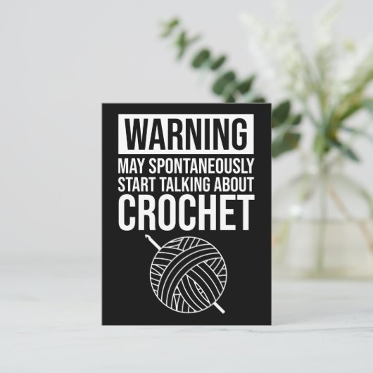 Warning - May Start Talking About Crochet ポストカード (スタンド正面)