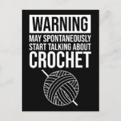 Warning - May Start Talking About Crochet ポストカード (正面)