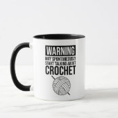 Warning - May Start Talking About Crochet マグカップ (左)