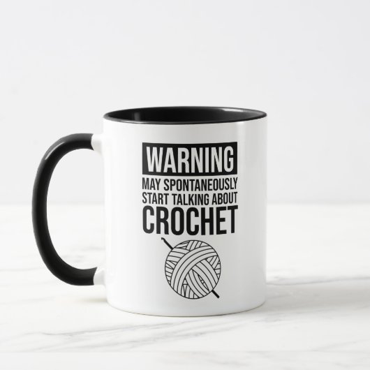 Warning - May Start Talking About Crochet マグカップ (左)