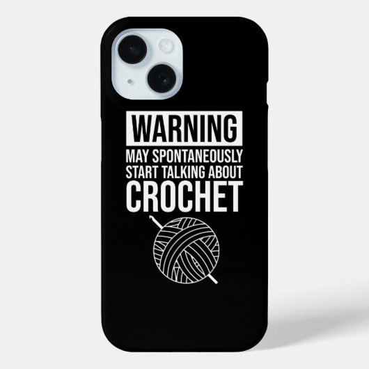 Warning - May Start Talking About Crochet Case-Mate iPhoneケース (裏面)