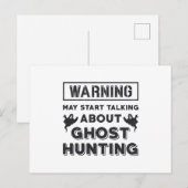 Warning May Start Talking About Ghost Hunting Gift ポストカード (正面/裏面)