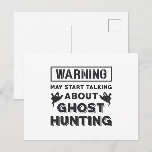 Warning May Start Talking About Ghost Hunting Gift ポストカード (正面/裏面)