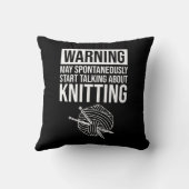 Warning - May Start Talking About Knitting クッション (裏面)