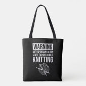 Warning - May Start Talking About Knitting トートバッグ (裏面)