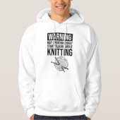 Warning - May Start Talking About Knitting パーカ (正面)